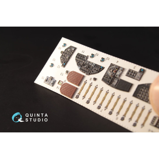 Quinta QD72005 - 1/72 3D-Printed coloured interior for Pe-8 TB-7 Zvezda kit Quinta QD72005 - 1/72 3D-Printed coloured interior for Pe-8 TB-7 Zvezda kit