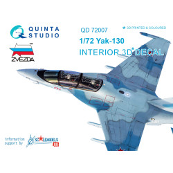 Quinta studios QD72007 1/72 3D-Printed and coloured Interior Yak-130 Zvezda