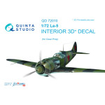 Quintas QD72010 - 1/72 La-5 3D-Printed & Coloured Interior (For ClearProp Kit)