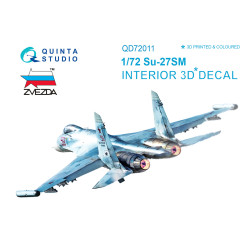 Quinta QD72011 - 1/72 3D-Printed & coloured interior for Su-27SM (Zvezda kit)