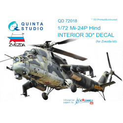 Quinta Studios QD72018 - 1/72 3D-Printed & Coloured Interior for Mi-24P Zvezda