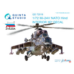 Quinta QD72019 - 1/72 3D-Printed Interior for Mi-24V NATO (Zvezda kit)