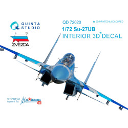 Quinta QD72020 - 1/72 3D-Printed & coloured interior for Su-27UB (Zvezda kit)