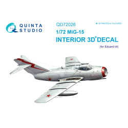 Quinta QD72026 - 1/72 3D-Printed & coloured Interior for MiG-15 (Eduard kit)