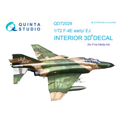 Quinta's QD72029 - 1/72 3D-Printed Interior for F-4E early/F-4EJ (FineMolds kit)