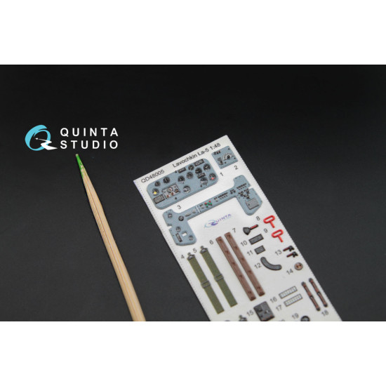 Quinta QD48005 - 1/48 3D-Printed interior for Lavochkin La-5 (Zvezda)