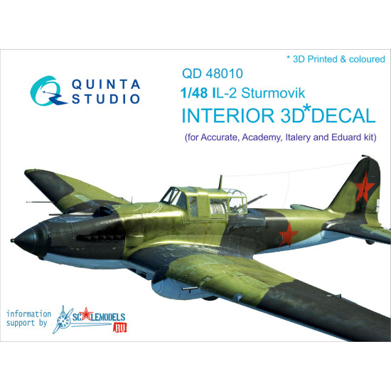 Quinta QD48010 - 1/48 3D-Print&colour inter IL-2 Accurate/Academy/Italery/Eduard