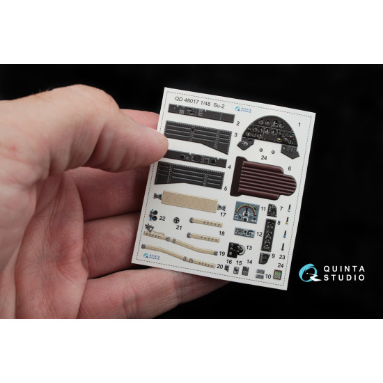 Quinta QD48017 - 1/48 3D-Printed interior for Su-2 (Zvezda kit)