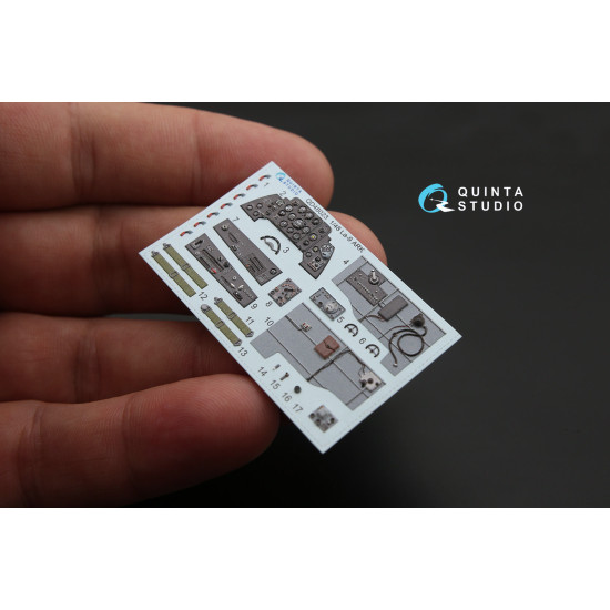 Quinta QD48023 - 1/48 3D-Printed & Coloured Interior for La-9 (ARK Kit) Quinta QD48023 - 1/48 3D-Printed & Coloured Interior for La-9 (ARK Kit)