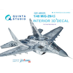 Quinta QD48025 - 1/48 3D-Printed interior for MiG-29 AS (GWH kit)