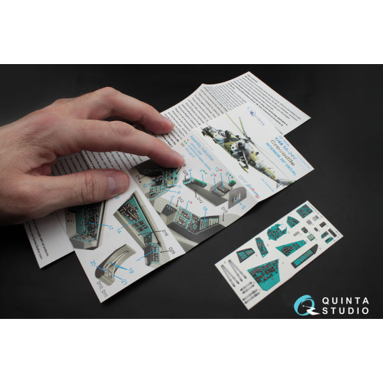 Quinta QD48026 - 1/48 3D-Printed interior for Mi-24V Hind Zvezda kit
