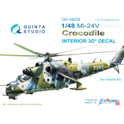 Quinta QD48026 - 1/48 3D-Printed interior for Mi-24V Hind Zvezda kit