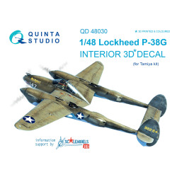 Quinta QD48030 - 1/48 3D-Printed and Coloured Interior for P-38G Tamiya Kit