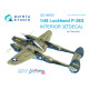 Quinta QD48030 - 1/48 3D-Printed and Coloured Interior for P-38G Tamiya Kit Quinta QD48030 - 1/48 3D-Printed and Coloured Interior for P-38G Tamiya Kit