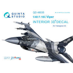 Quinta QD48035 - 1/48 3D-Printedcoloured interior for F-16C Hasegawa kit