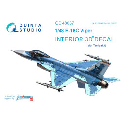 Quinta QD48037 - 1/48 3D-Printed & coloured interior for F-16 Tamiya kit