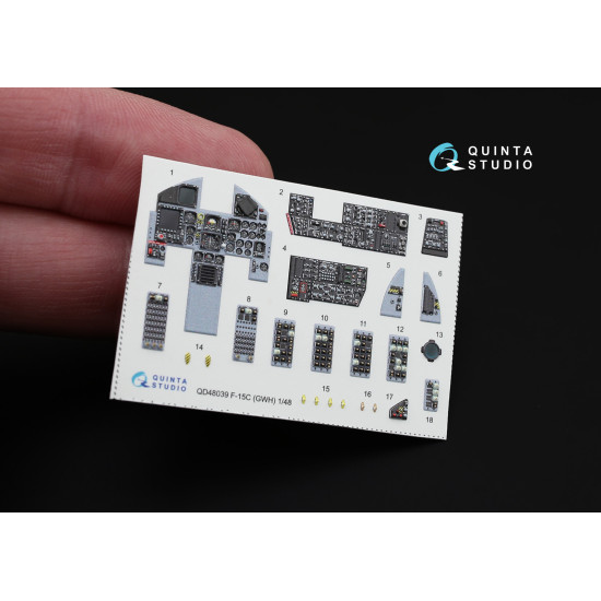 Quinta QD48039 - 1/48 3D-Printed coloured interior for F-15C GWH kit