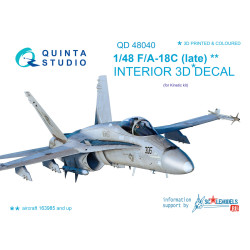 Quinta QD48040 - 1/48 3D-Printed interior for F/A-18 (late) (Kinetic)