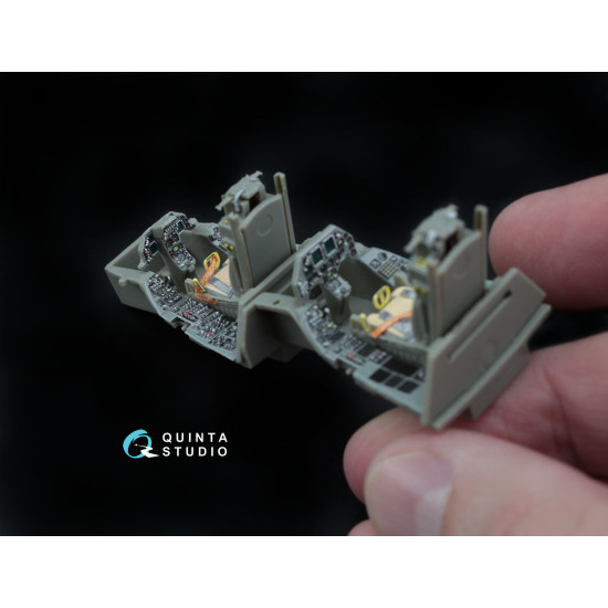 Quinta QD48045 - 1/48 3D-Printed interior for F-16D (block 30/40/50) (Kinetic kit) Quinta QD48045 - 1/48 3D-Printed interior for F-16D (block 30/40/50) (Kinetic kit)