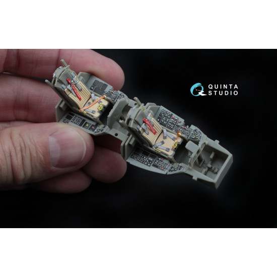 Quinta QD48045 - 1/48 3D-Printed interior for F-16D (block 30/40/50) (Kinetic kit) Quinta QD48045 - 1/48 3D-Printed interior for F-16D (block 30/40/50) (Kinetic kit)