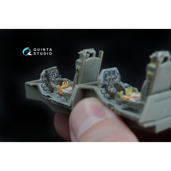 Quinta QD48045 - 1/48 3D-Printed interior for F-16D (block 30/40/50) (Kinetic kit) Quinta QD48045 - 1/48 3D-Printed interior for F-16D (block 30/40/50) (Kinetic kit)