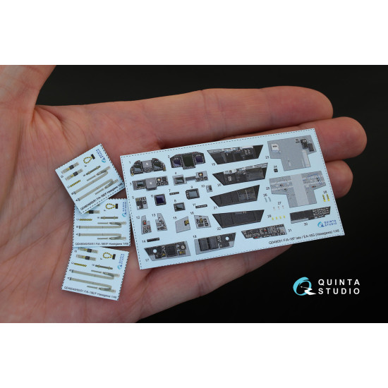 Quinta QD48051 - 1/48 3D-Printed interior for F/A-18F late / EA-18G (Hasegawa)