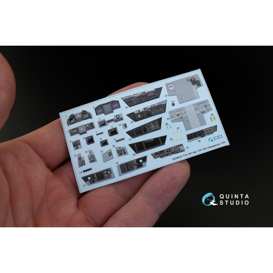 Quinta QD48051 - 1/48 3D-Printed interior for F/A-18F late / EA-18G (Hasegawa)