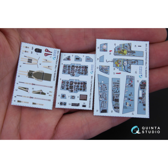 Quinta QD48056 - 1/48 3D-Printed interior for Su-17M4/22M4 (KittyHawk kit)