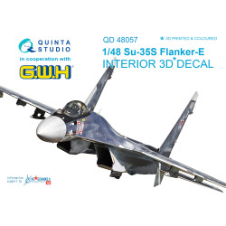Quinta QD48057 - 1/48 3D-Printed & Coloured Interior for Su-35S (GWH Kit)