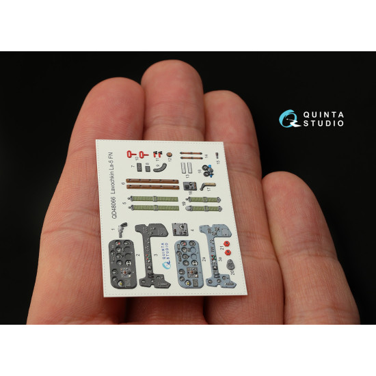 Quinta QD48066 - 1/48 3D-Printed colored interior for La-5FN Zvezda kit