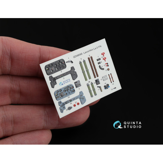 Quinta QD48066 - 1/48 3D-Printed colored interior for La-5FN Zvezda kit