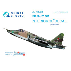 Quinta QD48068 - 1/48 3D-Printed & Coloured Interior on Decal for Su-25SM (KP)