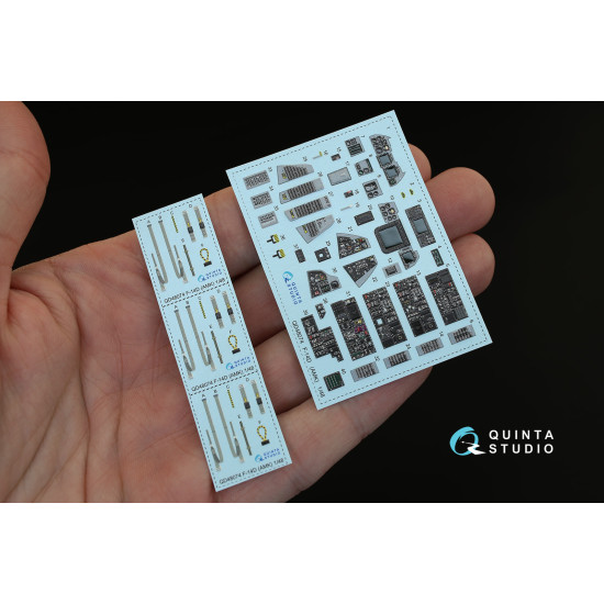 Quinta QD48074 - 1/48 3D-Printed coloured interior for F-14D AMK kit