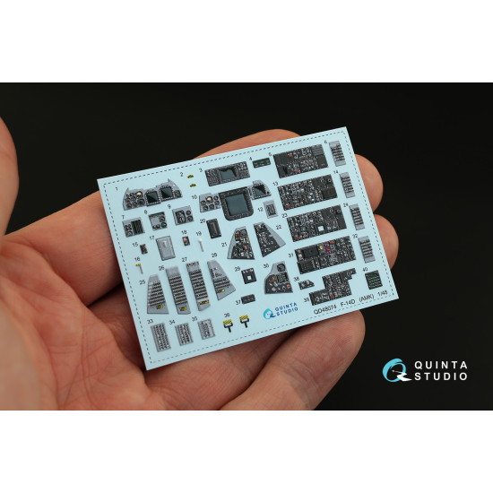 Quinta QD48074 - 1/48 3D-Printed coloured interior for F-14D AMK kit