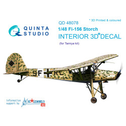 Quinta studio's QD48078 - 1/48 Interior 3D decal for Fi-156 (Tamiya kit)