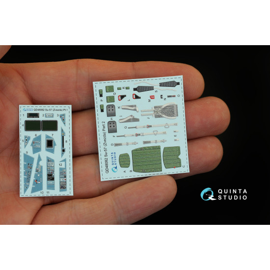 Quinta QD48082 - 1/48 3D-Printed & coloured interior for Su-57 Zvezda kit