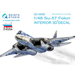 Quinta QD48082 - 1/48 3D-Printed & coloured interior for Su-57 Zvezda kit