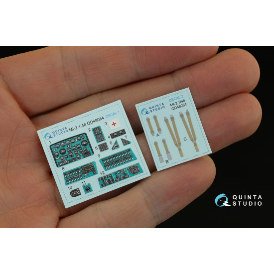 Quinta studio's QD48084 - 1/48 Interior 3D decal for Mi-2 (Aeroplast kit)