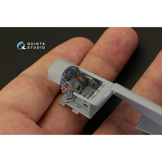 Quinta QD48085 - 1/48 3D-Printed coloured interior for Bf 109F-2/F-4 Zvezda