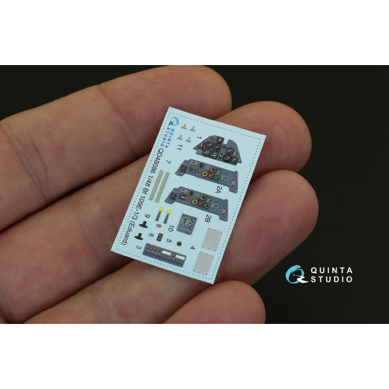 Quinta studio's QD48086 - 1/48 Interior 3D decal for Bf 109E-1/E-3 (Eduard kit)