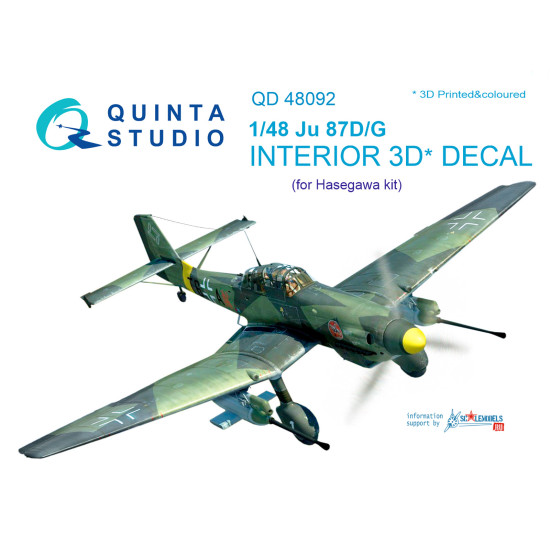 Quintas QD48092 - 1/48 3D-Printed Interior for Ju 87D/G (Hasegawa kit)