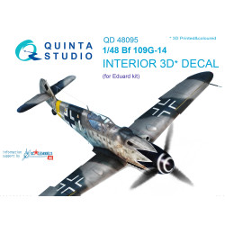 Quintas QD48095 - 1/48 3D-Printed Coloured Interior for Bf 109G-14 Eduard kit
