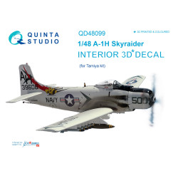 Quinta studio's QD48099 - 1/48 3D-Printed&coloured interior for A-1H (Tamiya)