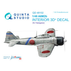 Quinta QD48102 - 1/48 3D-Printed & coloured interior for A6M2 Hasegawa kit