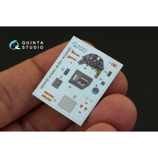 Quinta QD48104 - 1/48 3D-Printed & Coloured Interior for Bf 109G-6 (Zvezda Kit)