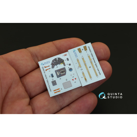 Quinta QD48104 - 1/48 3D-Printed & Coloured Interior for Bf 109G-6 (Zvezda Kit)