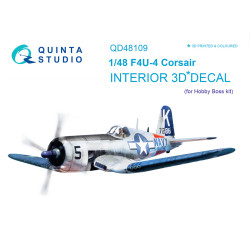 Quinta QD48109 - 1/48 3D-Printed & coloured interior for F4U-4 (HobbyBoss kit)