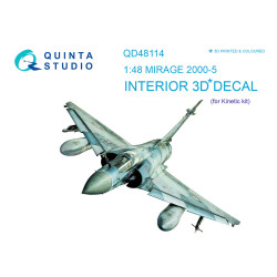 Quinta QD48114 - 1/48 3D-Printed interior for Mirage 2000-5 (Kinetic)