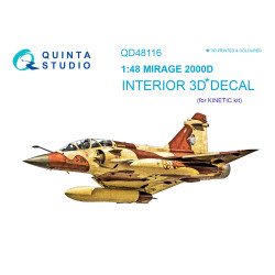 Quinta QD48116 - 1/48 3D-Printed interior for Mirage 2000D (Kinetic)