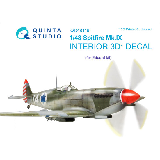 Quinta QD48119 - 1/48 3D-Printedcoloured interior for Spitfire Mk.IX Eduard